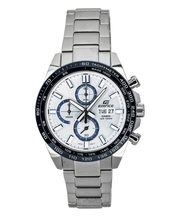Casio Edifice Analog Chronograph Stainless Steel Silver Dial Quartz EFR-574DE-7AV 100M Men s Watch серебряный