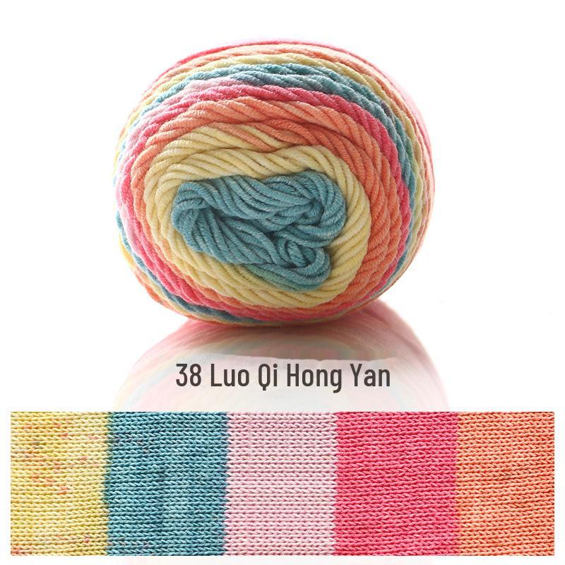 Ruyi Bird Milk Cotton Multicolor Yarn for DIY Knitting Projects - Scarf, Pillow, Blanket