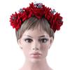 Party Costumes Bridal Headpiece Hair Wreath Wedding Garland Red Rose Crown Halloween Headbands