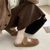 Baotou Slippers Women's Outer Wear 2025 Autumn and Winter New Soft Flat Mary Jane Shoes Ugly Cute Velcro Light Mouth Lazy Shoes