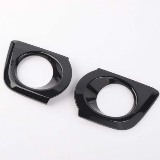 Front Bumper Fog Light Lamp Frame Trims Covers for 4Runner 2010-2013 Gloss Black
