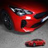 For Kia Stinger 2018-2026 2PCS Auto Black Front Fog Lamp Air Outlet Cover Trim Exterior Styling Decoration Accessories LHD/RHD