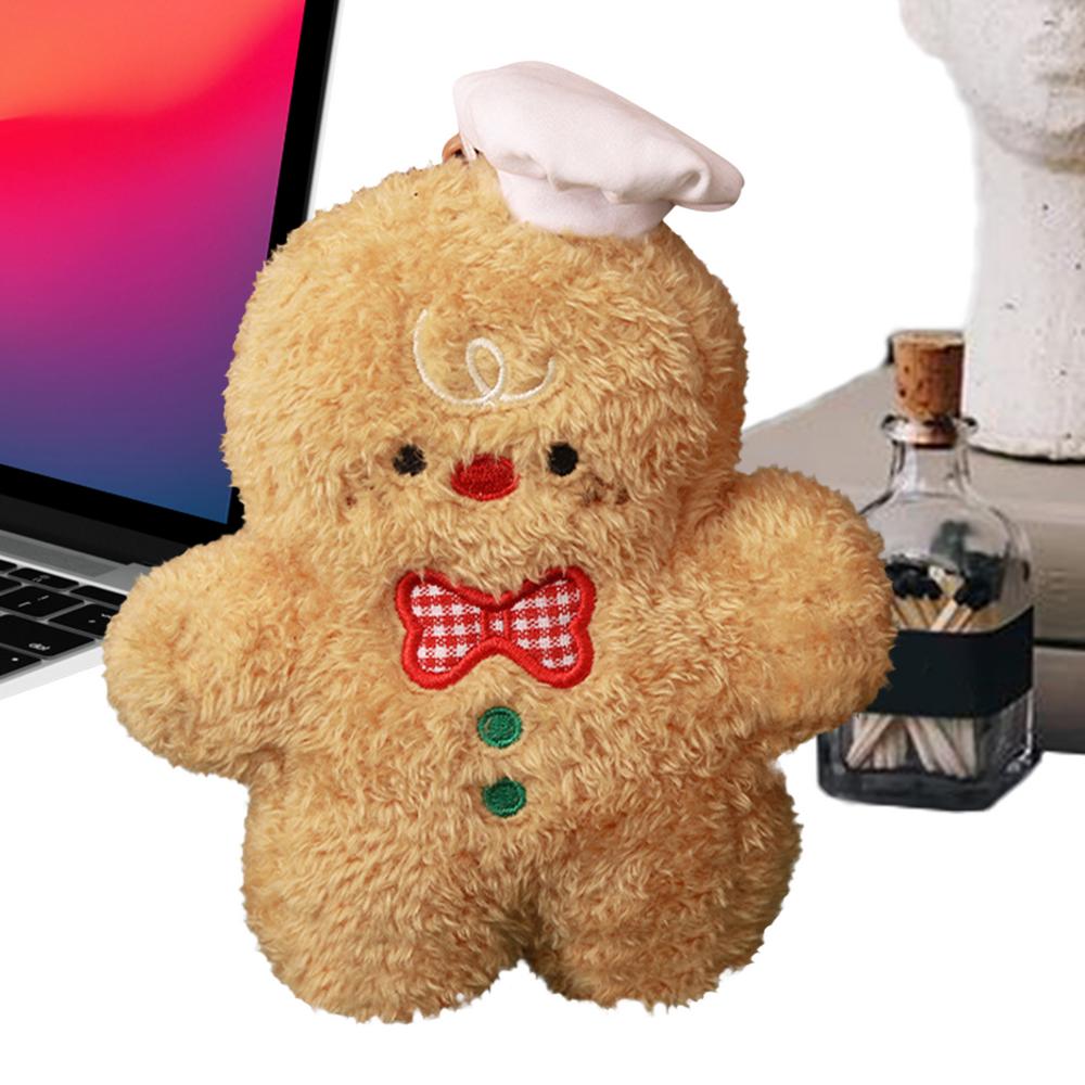 Gingerbread Stuffed Animal Christmas Soft Hugging Pillow Stuffed Gingerbread Man for Girl Teen Halloween Wedding Holiday Fall