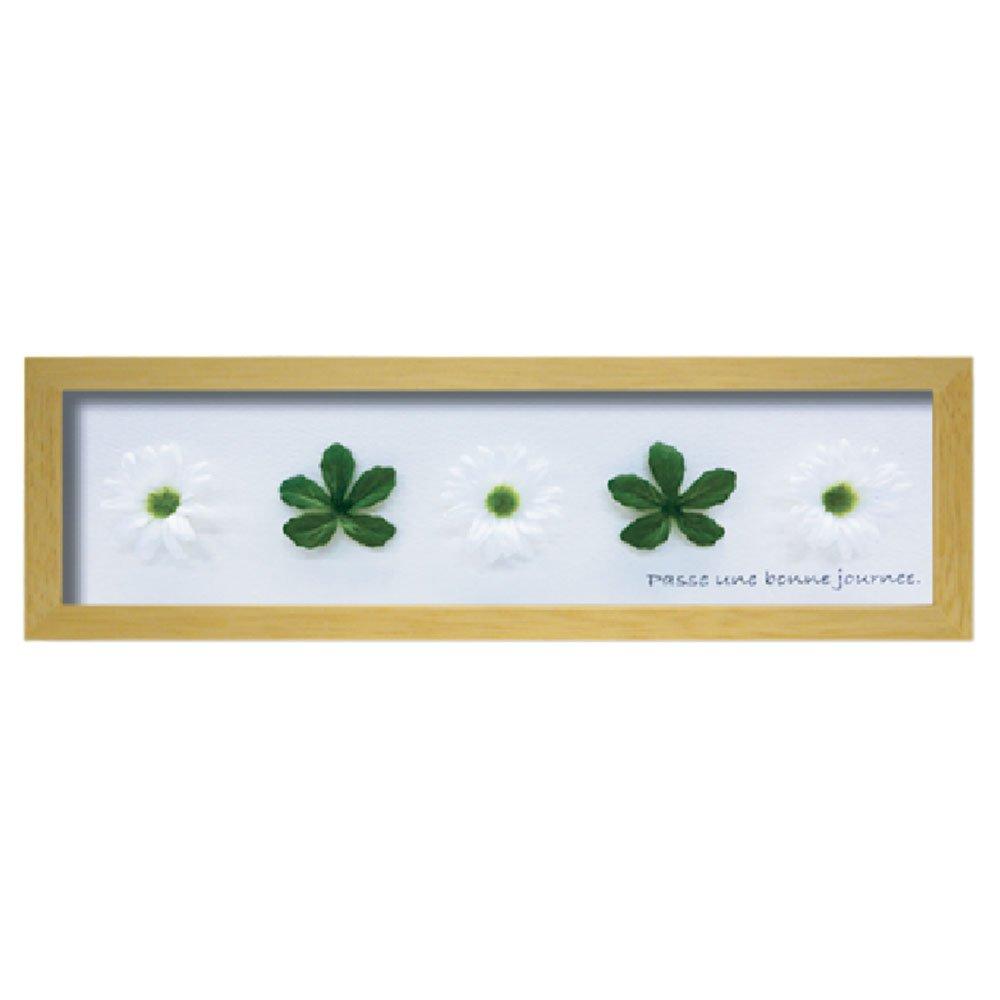 K-Art.Japan Art Frame Petit Fleur Natural Daisy White & Sugar Vine PZ-1018