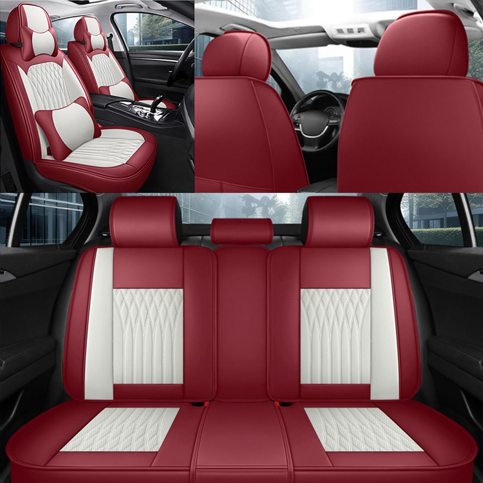 

Модель Mitsubishi Delica Mini DELICA MINI B34A/B35A/B37A/B38A, Применимо к маю 2023 года, Чехол на автомобильное сиденье lumbar pillow neck красный