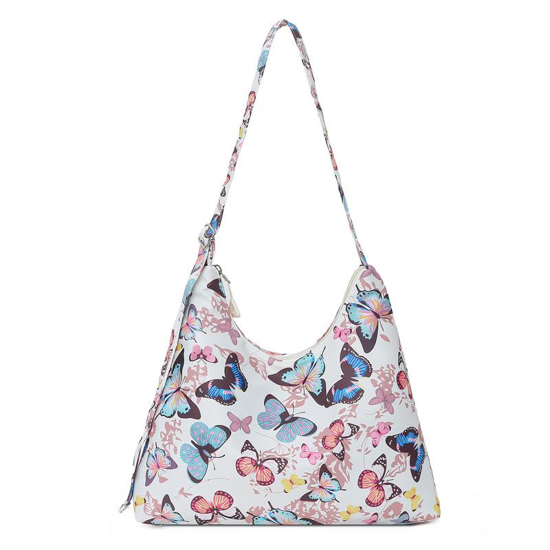 

Повседневная художественная холщовая сумка женская летняя новая сумка-тоут большой вместимости бабочка клубника сумка-ведро