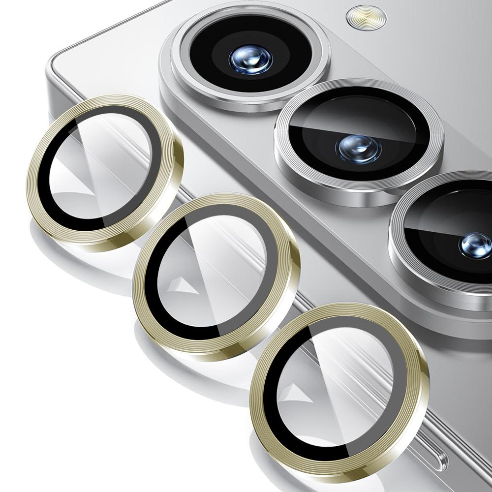 Fashion Colorful Ultra HD Metal Ring Lens Tempered Glass Film For Samsung Galaxy Z Fold 7 6 Dustproof Anti-Scratch Protect Cover