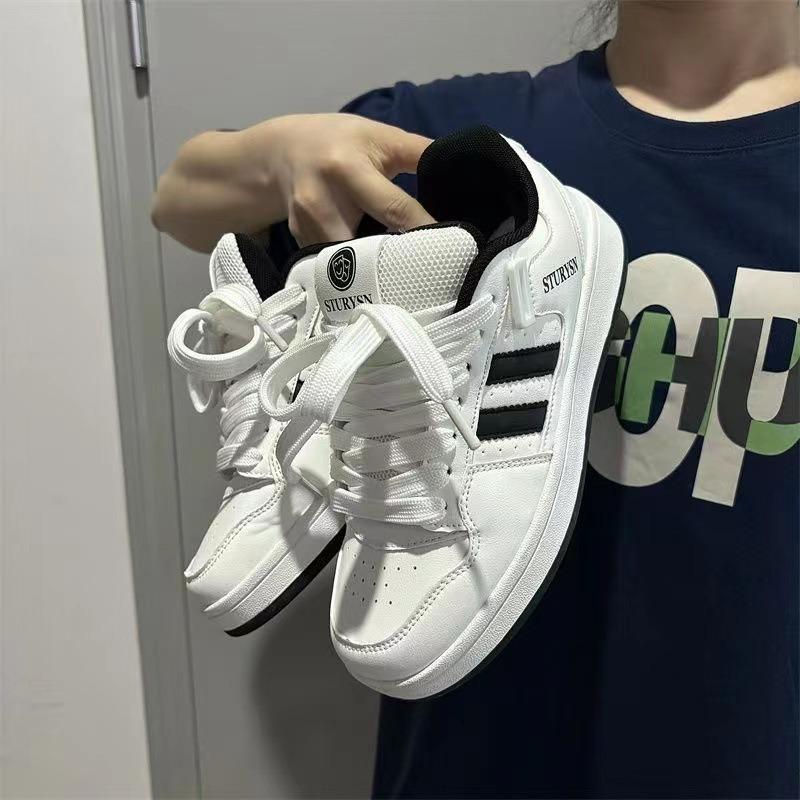 Guochao couple versatile platform bread shoes men's and women's 2 spring new student sports and leisure shoes