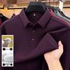 Yalu Men's Wool and Silk Blend Long-Sleeve Polo Shirt