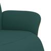 Recliner with Footrest Dark Green Fabric