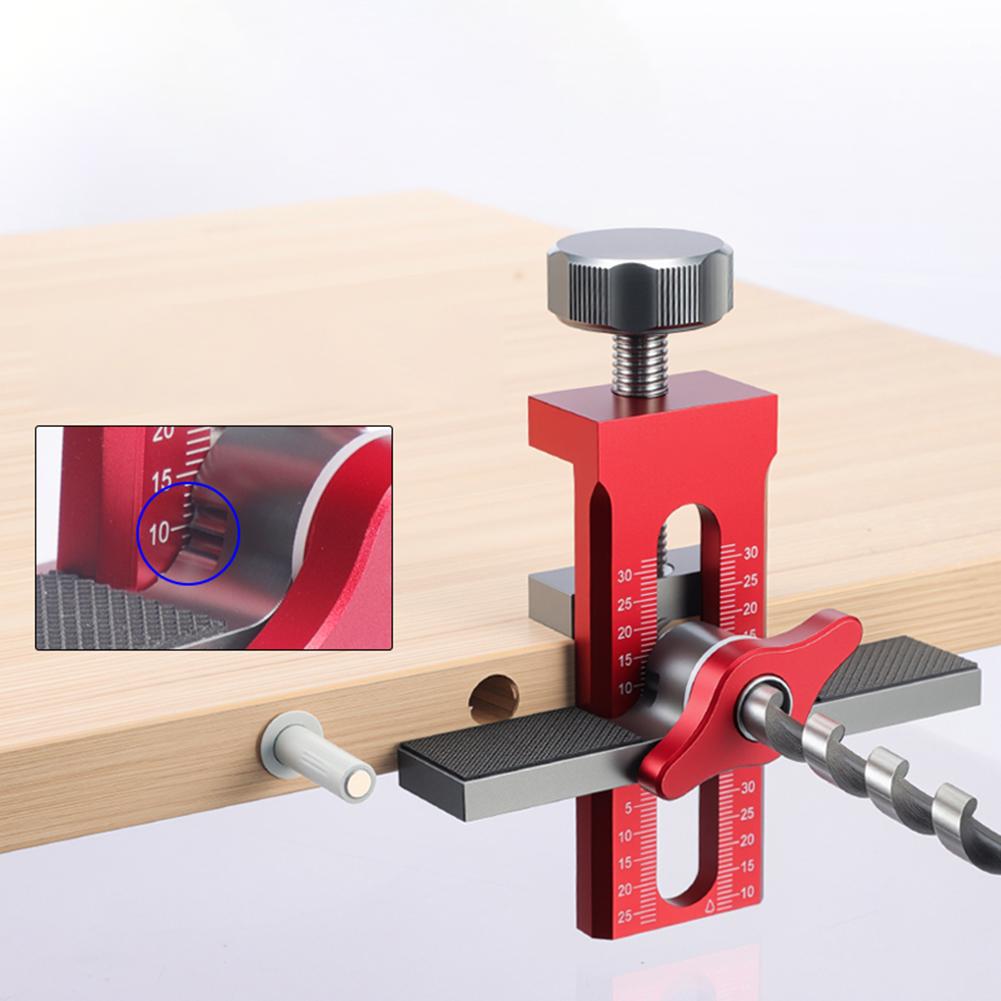 Cabinet Door Installation Positioner Clamp 6/8/10mm Drill Bit Punched Mounting Jig Cabinet Door Installation Auxiliary Tool