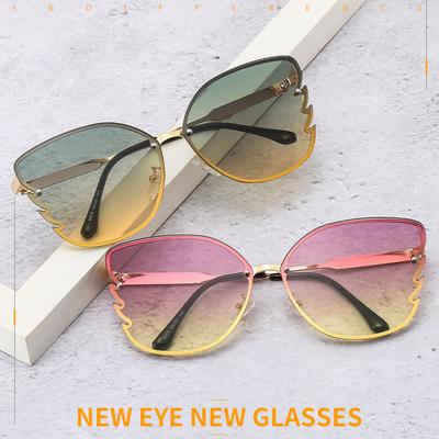 Ladies' Sunglasses, Personalized Street Photography, Fashionable Alien Sunglasses, Metal Frame Sunglasses,Sunglasses, Women's Sunglasses