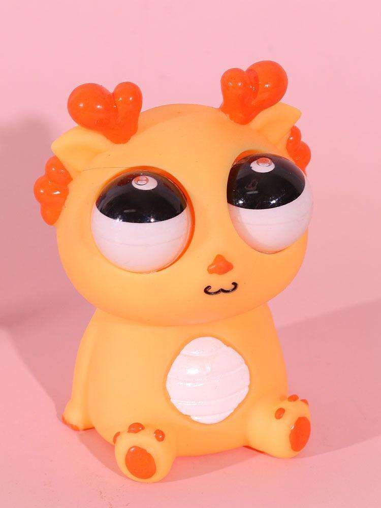 Pop-Eye Dragon Stress Relief Toy - Funny Staring Eye Vegetable Worm for Kids' Decompression and Entertainment