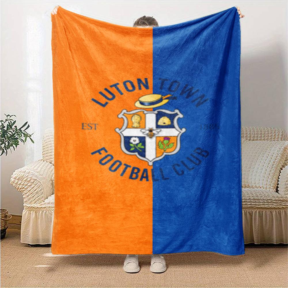 Coperta in Flanella con Stampa Luton Town FC Alta Qualità Calda Confortevole Coperta per Tutte le Stagioni Perfetta per Regali Decorazione per la Casa