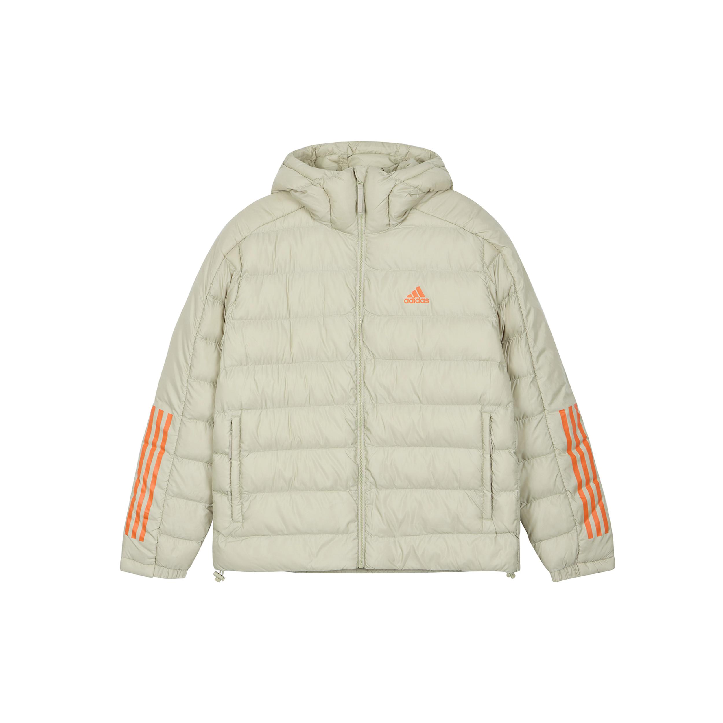 Мужские пуховики Adidas Хаки С капюшоном Умеренные Другое GE6101 L