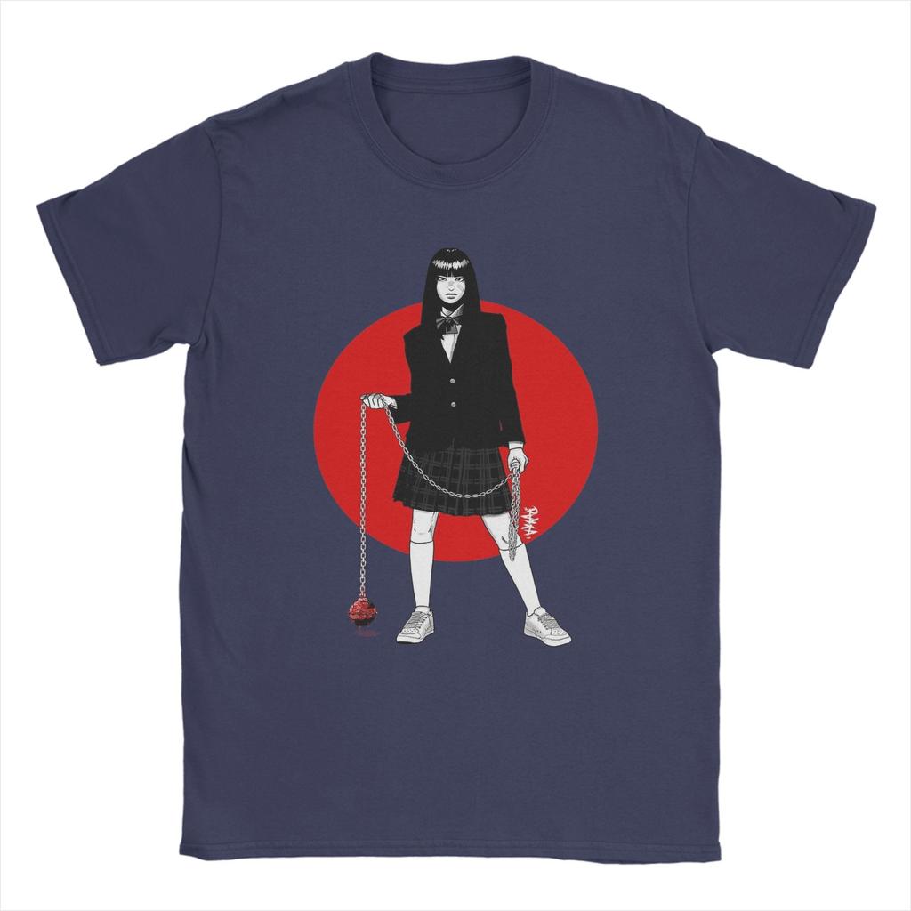 Vintage Gogo Yubari Kill Bill T-Shirts Herren Rundhals Reines Baumwoll-T-Shirt Kurzarm-T-Shirts Grafisch Bedruckte Oberteile