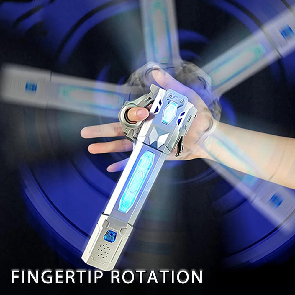 Jucării Espadă Colorate Strălucitoare pentru Copii Espadă Laser Muzicală Telescopică 2-în-1 Rotație Decompresie, Recuzită de Halloween