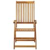 Chaise de jardin - Maison Exclusive - Pliable - Bois d'acacia massif - Lot 8 avec coussins rouges