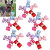 25Pcs Elastic Band Pet Hair Bow Pearl Decor Dog Hair Flower Cute Look Dog Bow Tie  Pet Styling