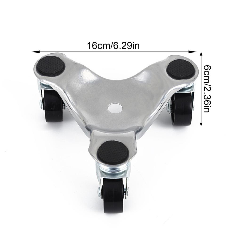 Heavy Load Carriers Triangular Base Furniture Roller Mover Dollies Tool 3 Wheel Swivels Caster For Home Industrial Use