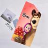1pc Masha and the Bear4 Beach Towel with Custom Name, Beach/Swimming/Bath/Picnic/Camping Towel, Suitable for Seaside Beaches