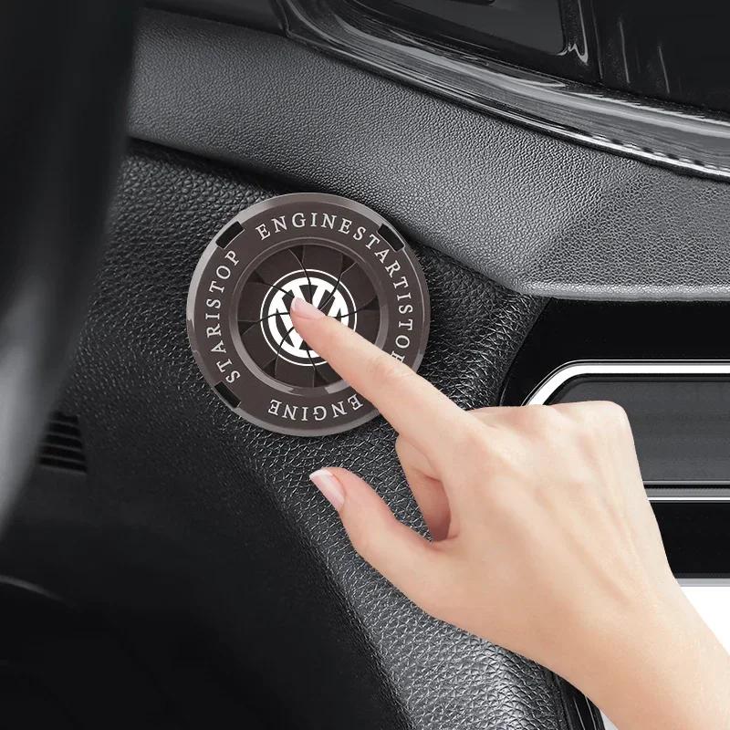 ·Car Onekey Start Stop Button Cover Protection Cap Sticker For VW GTI Rline Polo Golf Passat CC Tiguan Arteon Jetta Scirocco Bor