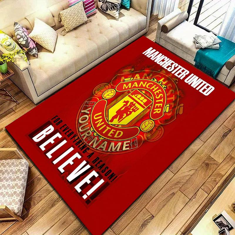 Manchester United F Custom Name Carpet Rug for Living Room Bedroom Home Sofa Decoration,Kids play Non-slip Floor Mat
