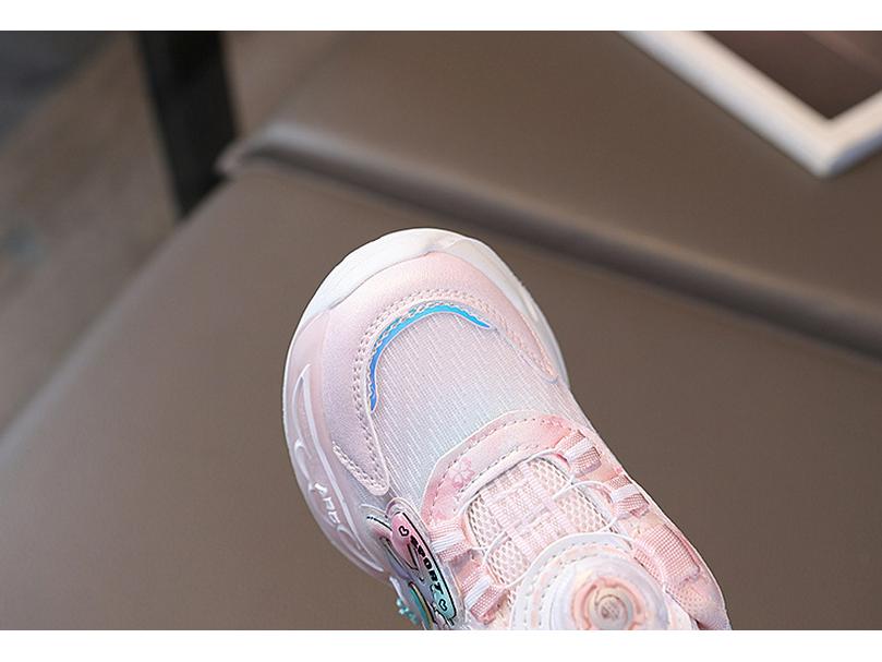 Girls' 2025 Spring Mesh Velcro Sneakers - Small & Medium Sizes