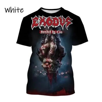 Metal Rock Exodus Band 3D Print O-Neck Tshirt Uomo Moda Tees Casual Manica Corta Oversize Y2K Harajuku Abbigliamento Unisex