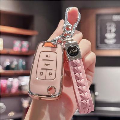 Kryt pouzdra na klíč od auta s ručně vyrobenou šňůrkou pro Chevy 2010-2019 Chevrolet Impala Camaro Cruze Equinox Malibu Sonic GMC Terrai