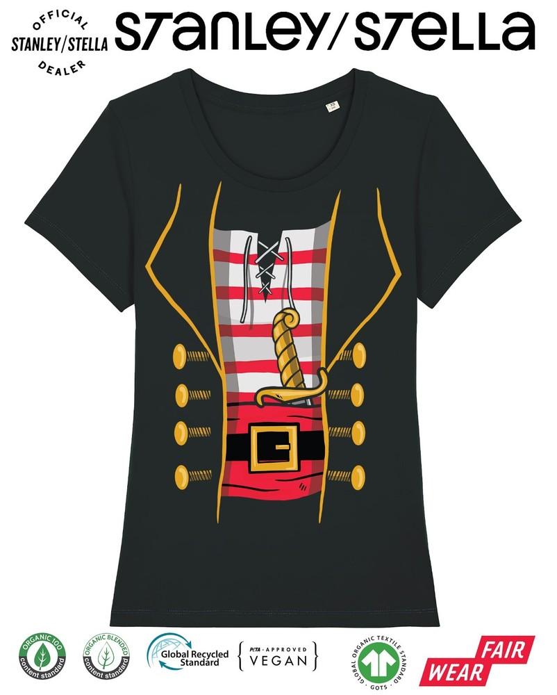 

Хэллоуин Пиратская Футболка Женская Смешной Костюм Ужасов Маскарадный Костюм / XL