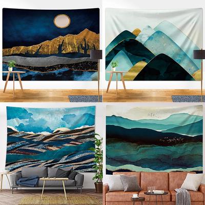 Nordische Berg Abstrakt Wandbehang Heimteppich Psychedelische Szene Hintergrundtuch