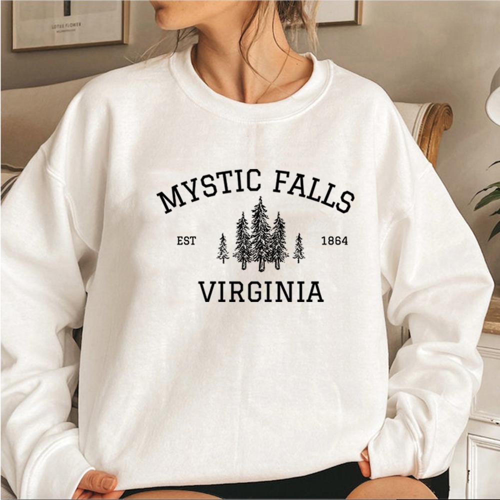 Mikina Mystic Falls Virginia Vampire Fan Svetr Salvatore Brothers Mikina Unisex Mikiny s dlouhým rukávem Volnočasové svetry