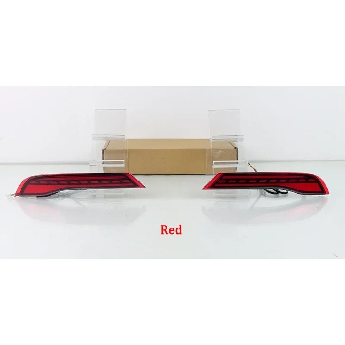 LED Bumper Light For Chevrolet Tracker 2019-2023 3-in-1 Functions Rear Running Lamp + Brake Light + Turn Signal Reflector красный