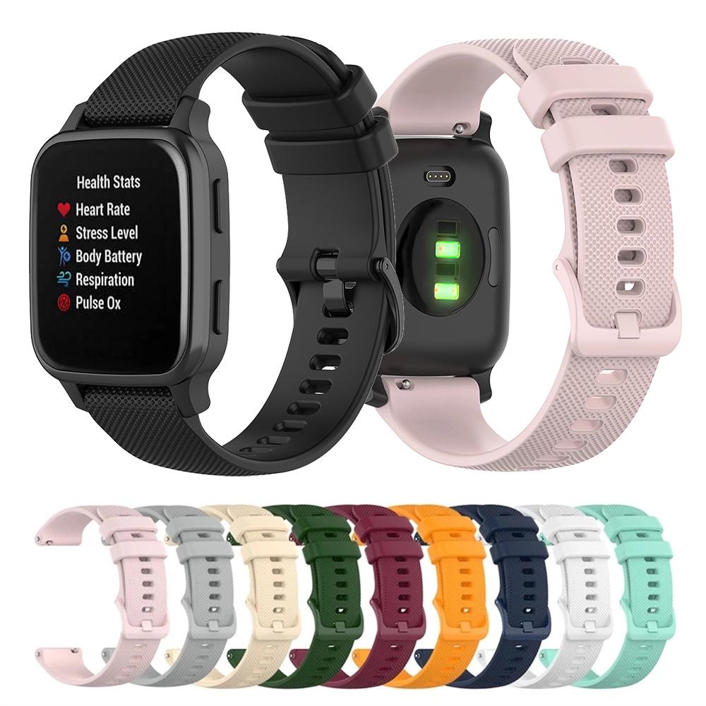 18mm 20mm 22mm Silicone Strap For Garmin Vivoactive 6/5/4/3 Venu 3/3S/2/2S Replacement Watch Band for Forerunner 970 570 245