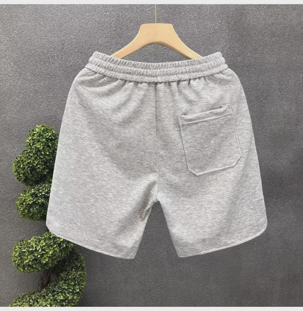 Pantaloni scurți casual de vară albi, la modă, pentru bărbați, cu imprimeu - Îmbrăcăminte sport versatilă