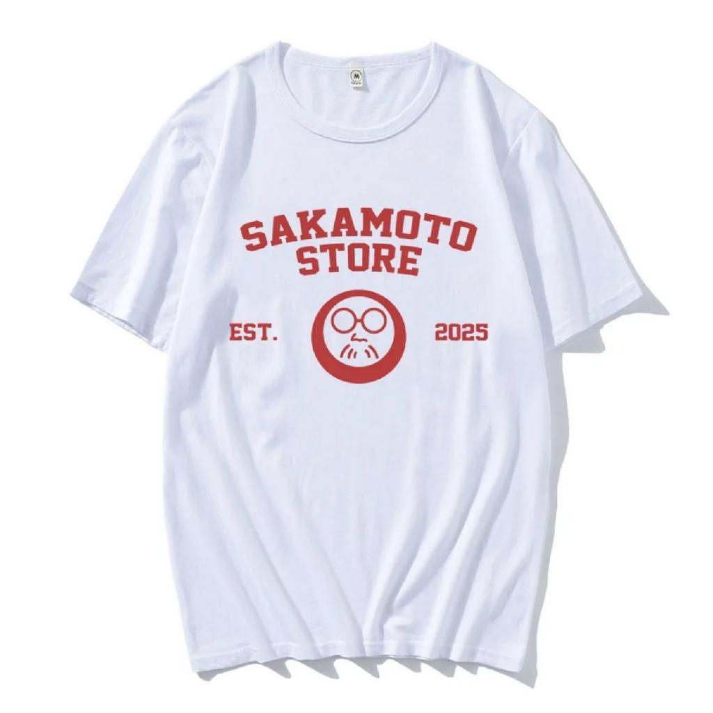 Sakamoto Store EST 2025 Magliette Cartone Animato Manga Sakamoto Days Stampa T-shirt Manica Corta Cotone Uomo T-shirt Unisex Streetwear