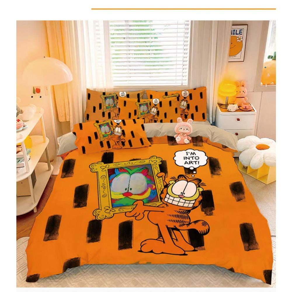 Exquisite 3D Digital Printing The Cat Family Wallpaper Cartoon G-Garfields Bedding Set Duvet Cover Comforter Bed Girl Boys Gift