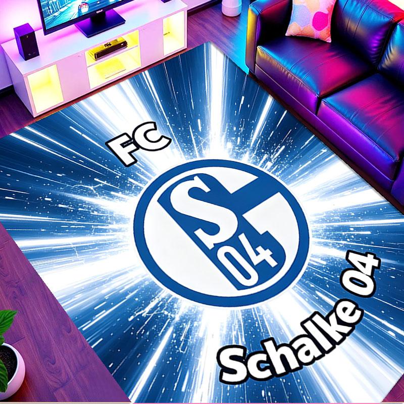 FC Schalke 04 Print Rug, Washable Floor Carpet, For Entryway Dorm Laundry Room Office Study, Home Decor Birthday Christmas Gift