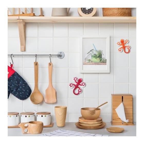 Suction Towel Hook - Gecko Decorative Wall Hanger - Suction Cup Hook, Gecko Hanger for Hanging Keys, Towels, Hats, Belts, Jewelry, Wallets, Leashes