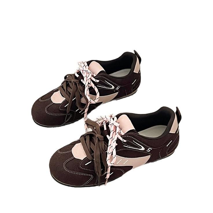 This year, it is popular to wear retro inner height-increasing moral training shoes for women's autumn new versatile platform casual sports Forrest G