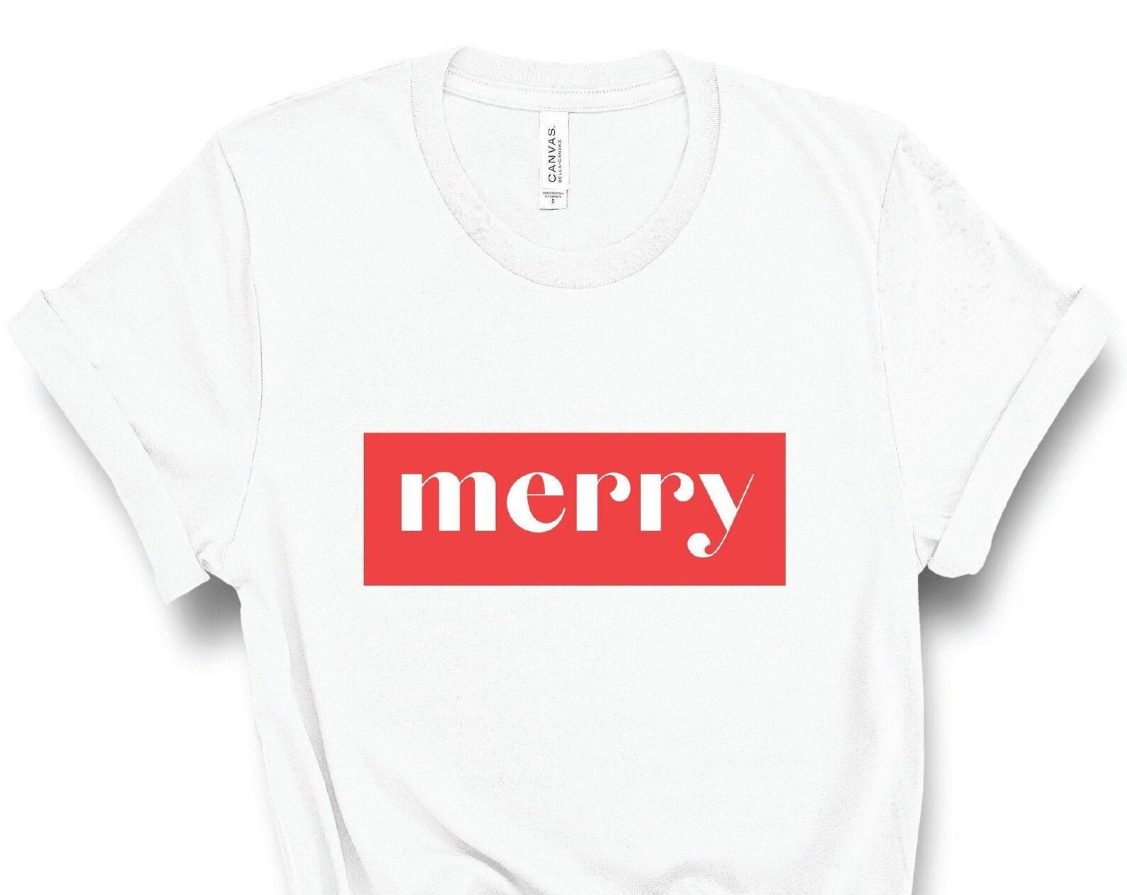 Merry Shirt, Christmas Party Tshirt,Cute Christmas Shirt For Women,Holiday T-shirt,Merry Christmas Shirt,Red Block,Christmas Tee,Festive Tee 4XL