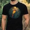 T-Shirt Herren Papagei im Mondlicht Motiv Baumwolle Größe XS bis 5XL
