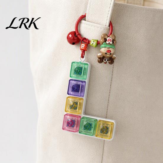 Trendy Bag Charm for Teenagers Christmas Mechanical Keyboard Fidget Keychain, Push Button Stress Relief Desktop Decompression Gadget Toy with Reindeer