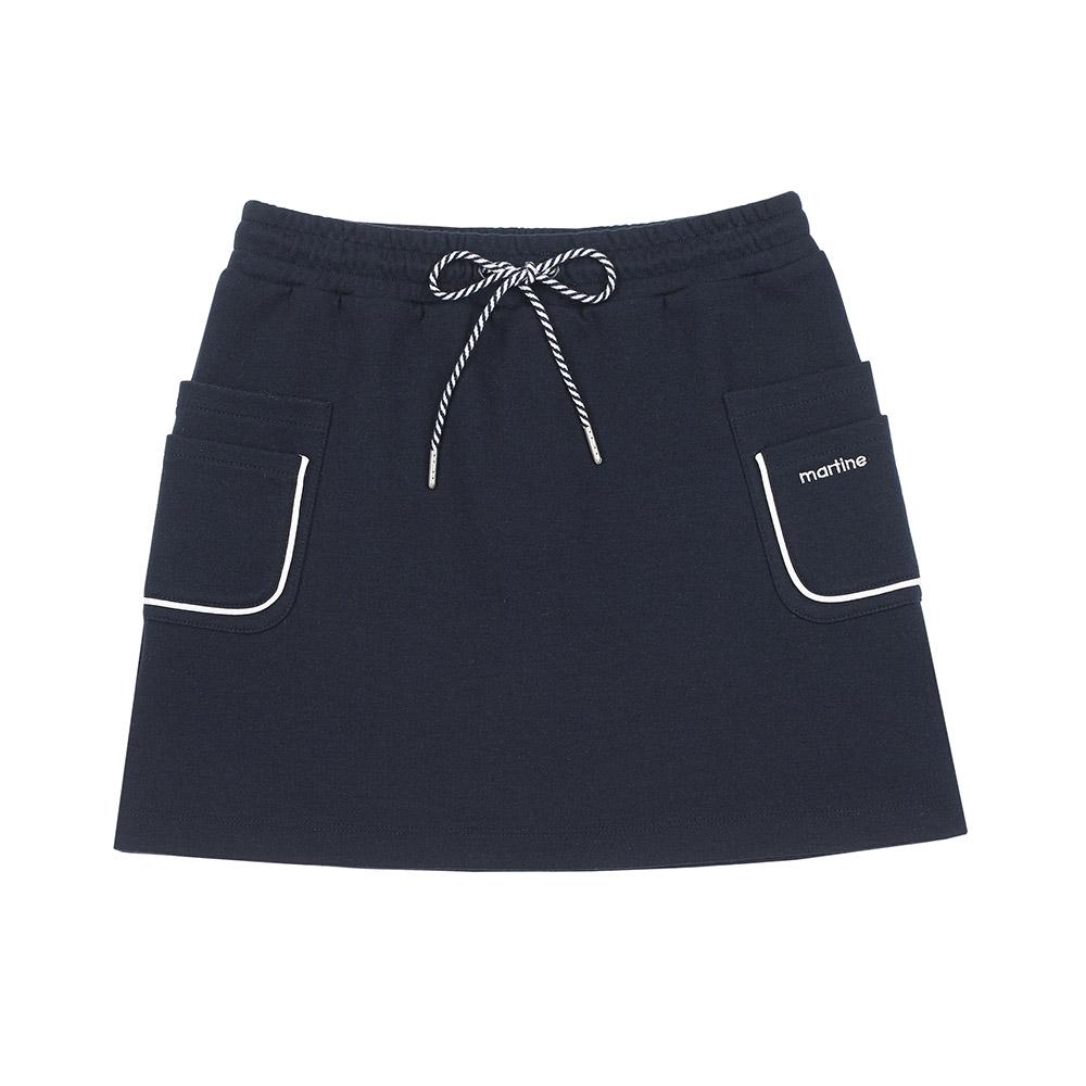 MARTINE GOLF Pocket Point Sweat Skirt_Navy