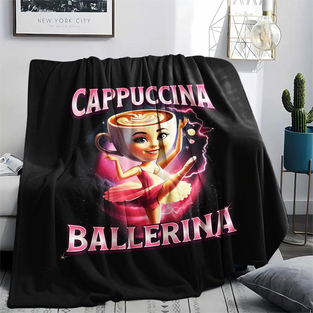 1PC Ballerina Patterned Flannel Blanket Suitable For All Seasons for Home Decor Warmth and Comfort Gifts Holiday Present