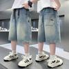 Pantaloncini di jeans estivi a lunghezza media per ragazzi 2026 - Alla moda, Leggeri per bambini più grandi