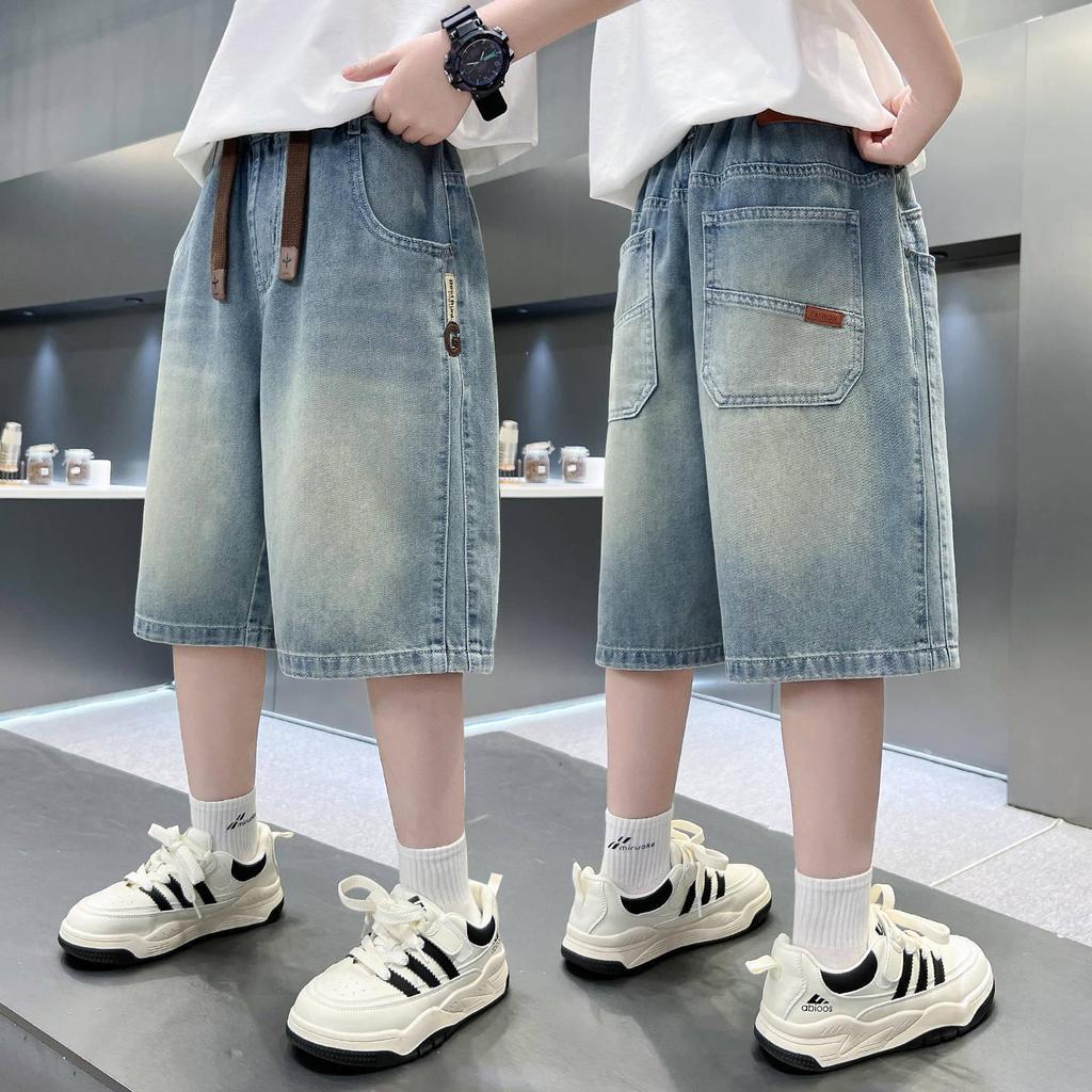 Pantaloncini di jeans estivi a lunghezza media per ragazzi 2026 - Alla moda, Leggeri per bambini più grandi