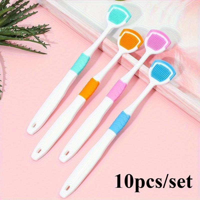 

10pcs/ Set Ergonomic Tongue Scraper for Bad Breath & Healthy Gums - Effectively Eliminates Halitosis 10pcs