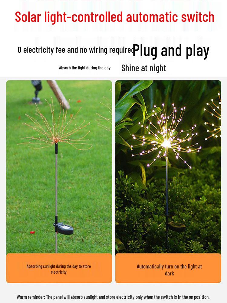 Solar Firework Garden Lights - Outdoor Courtyard & Landscape Decorations